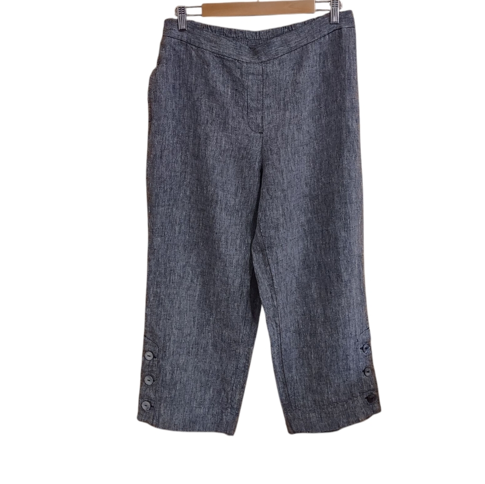 Chico's Women's Linen Cropped Pants